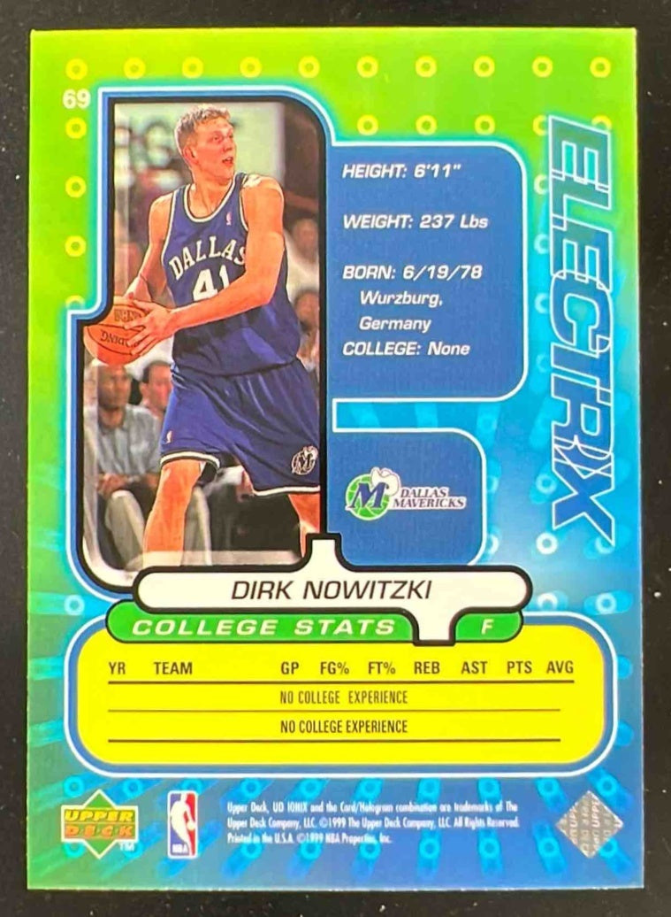 1998-99 Upper Deck Ionix #69 Dirk Nowitzki RC