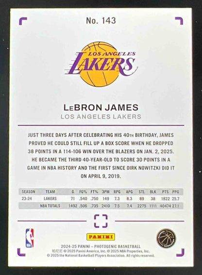2024-25 Panini Photogenic #143 LeBron James