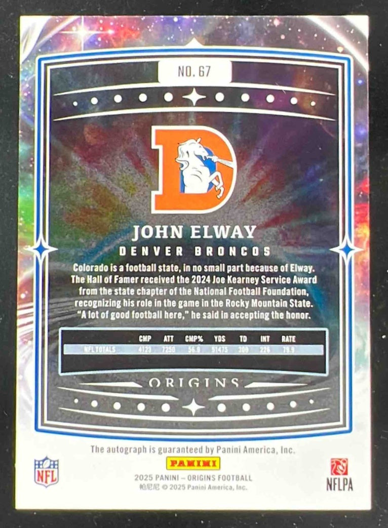 2025 Panini Origins Autograph #67 John Elway Auto /25