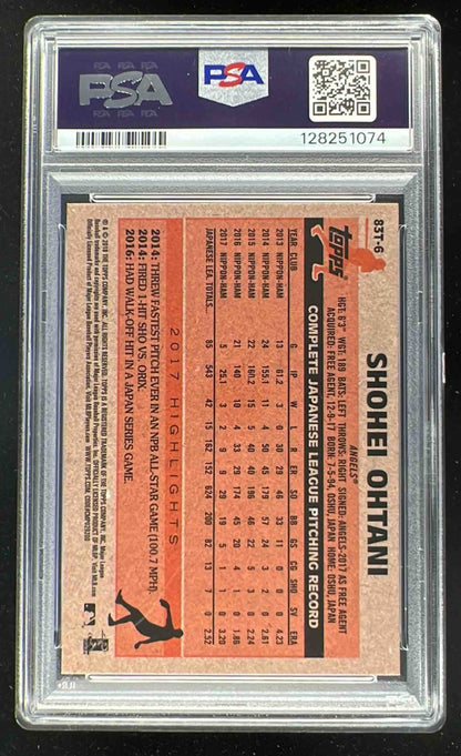 2018 Topps Chrome 1983 Topps Refractors #83T-6 Shohei Ohtani RC PSA 9