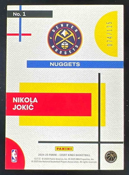 2024-25 Panini Court Kings Modern Strokes Burgundy #1 Nikola Jokic /125
