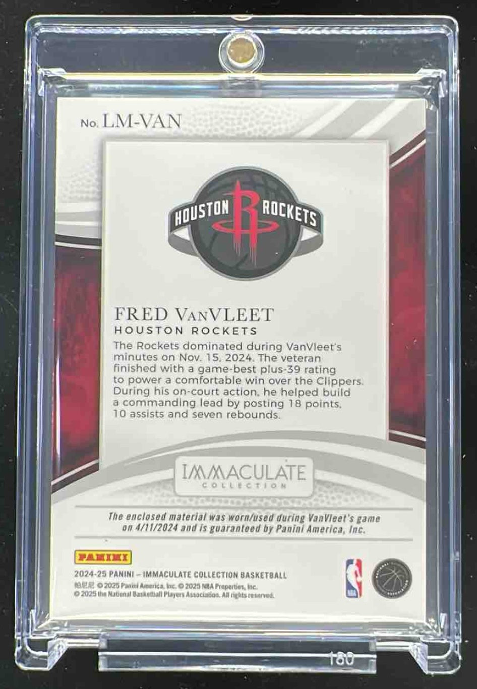 2024-25 Panini Immaculate Collection Logoman #41 Fred VanVleet 1/1