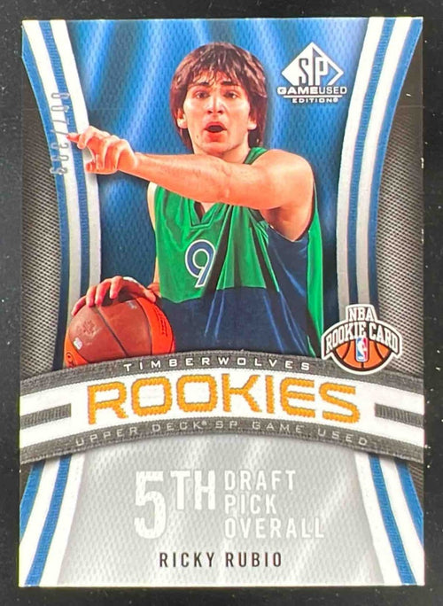 2009-10 SP Game Used #130 Ricky Rubio RC Rookie /399