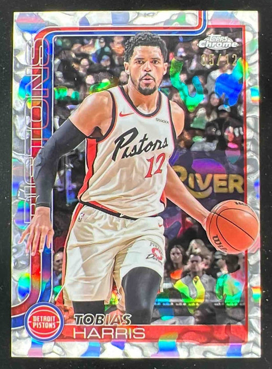 2025-26 Topps Chrome 1st Day Issue Silver Refractor #6 Tobias Harris /12