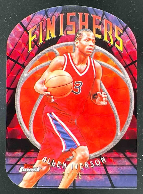 2024-25 Topps Finest Finishers Black Refractor #F-7 Allen Iverson /25