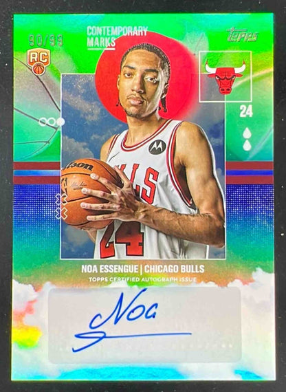 2025-26 Topps Contemporary Marks Green Rainbow #CM-NE Noa Essengue RC Auto /99