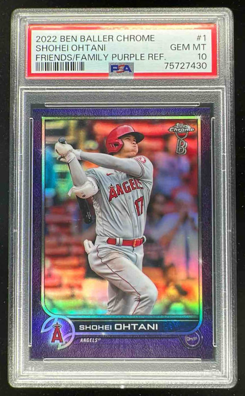 2022 Topps Chrome Ben Baller Edition Purple Refractor Shohei Ohtani /42 PSA 10