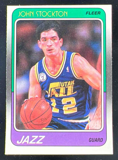 1988-89 Fleer #115 John Stockton RC