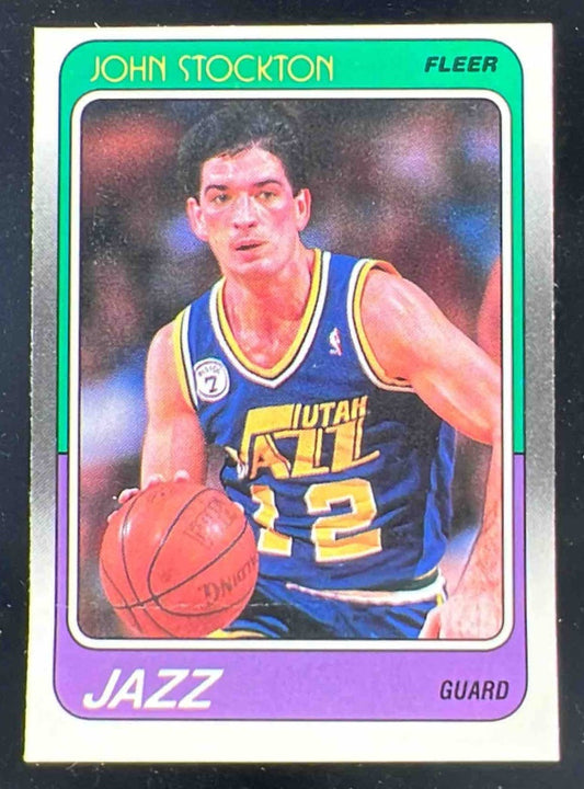1988-89 Fleer #115 John Stockton RC