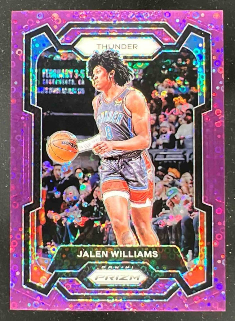 2023-24 Panini Prizm Prizms Fast Break Purple #19 Jalen Williams /75