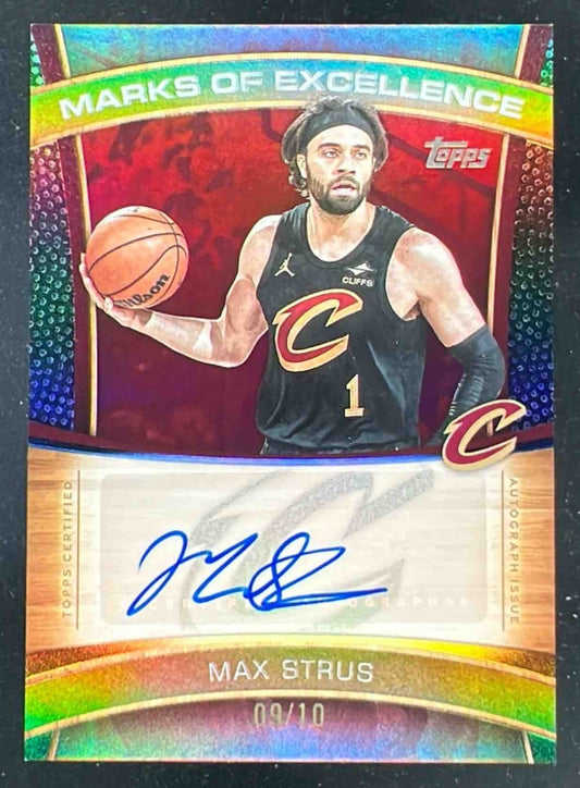 2025-26 Topps Marks of Excellence Black Rainbow #ME-MS Max Strus Auto /10