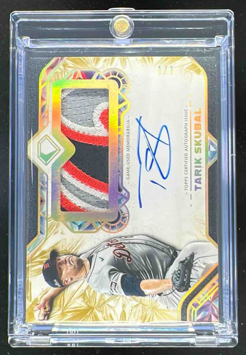 2025 Topps Diamond Icons Jumbo Patch Gold #AJP-TS Tarik Skubal Auto 1/1
