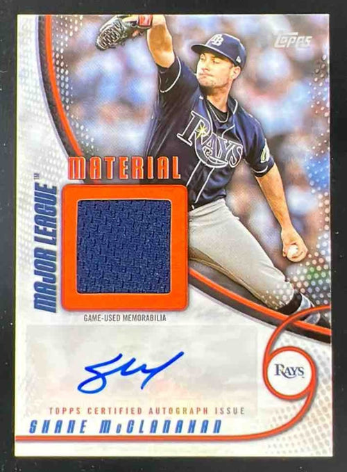 2025 Topps Major League Material Orange #MLMAR-SM Shane McClanahan Auto /25