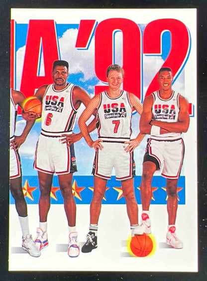 1991-92 Skybox #546 Patrick Ewing Larry Bird Scottie Pippen U