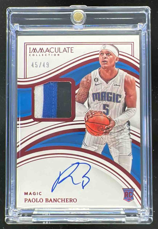2022 Panini Immaculate Collection Red #105 Paolo Banchero Autograph RC Auto /49