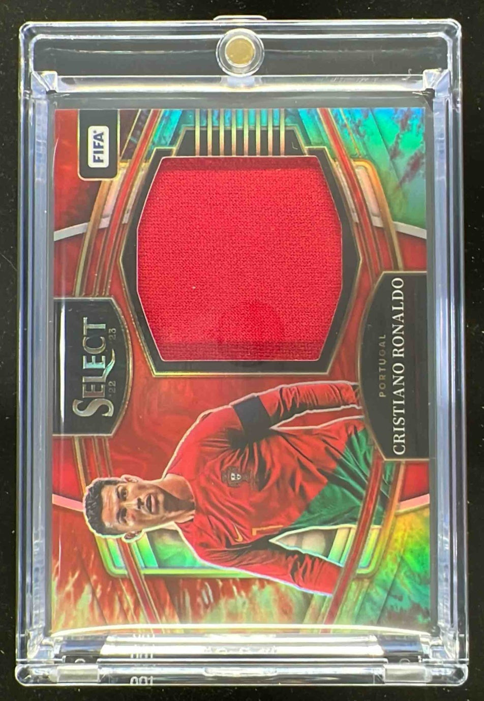 2022 Panini Select Serie A Jumbo Swatches Tie Dye #JS-CR7 Cristiano Ronaldo /25