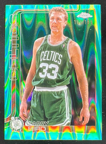 2025-26 Topps Chrome RayWave Aqua Refractor #243 Larry Bird /199