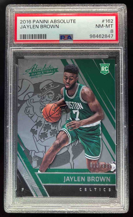 2016-17 Panini Absolute #162 Jaylen Brown RC /999 PSA 8