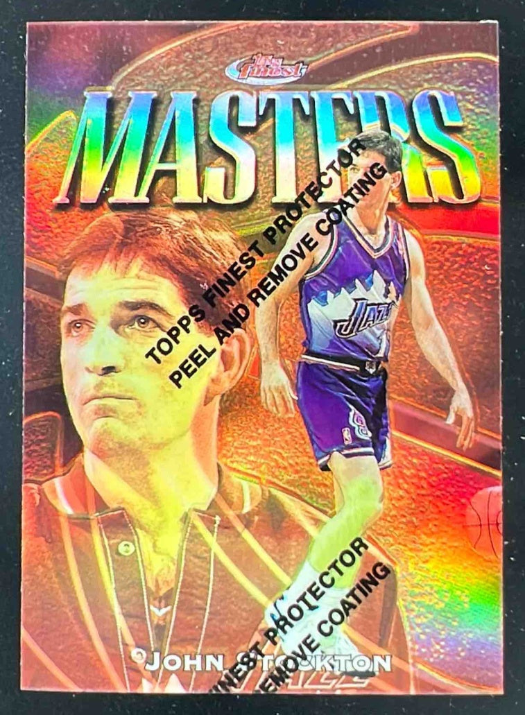 1998-99 Topps Finest Refractors #33 John Stockton