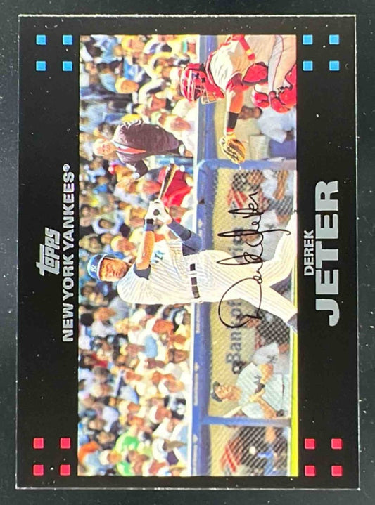 2007 Topps #40b Derek Jeter SP Variation Mantle Bush