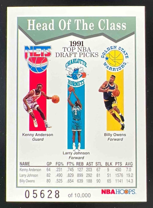 1992 Hoops Kenny Anderson Larry Johnson Billy Owens Steve Smith Mutombo /10000