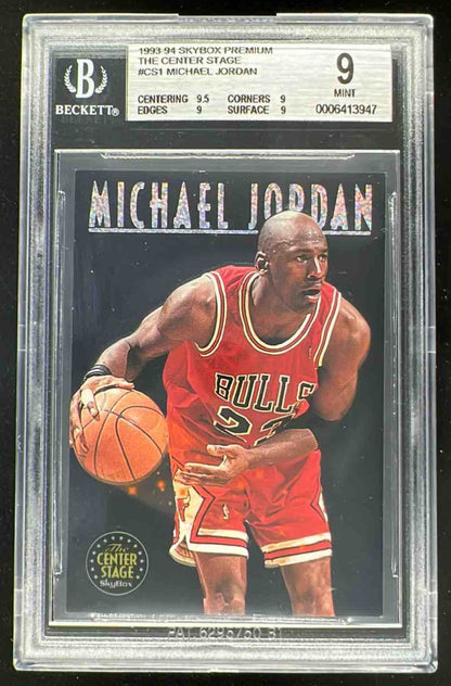 1993-94 Skybox Premium Center Stage #CS1 Michael Jordan BGS 9