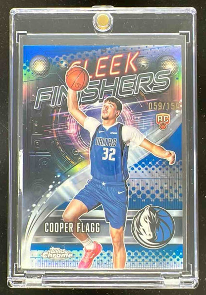 2025-26 Topps Chrome Sleek Finishers Blue Refractor #SF-21 Cooper Flagg RC /150