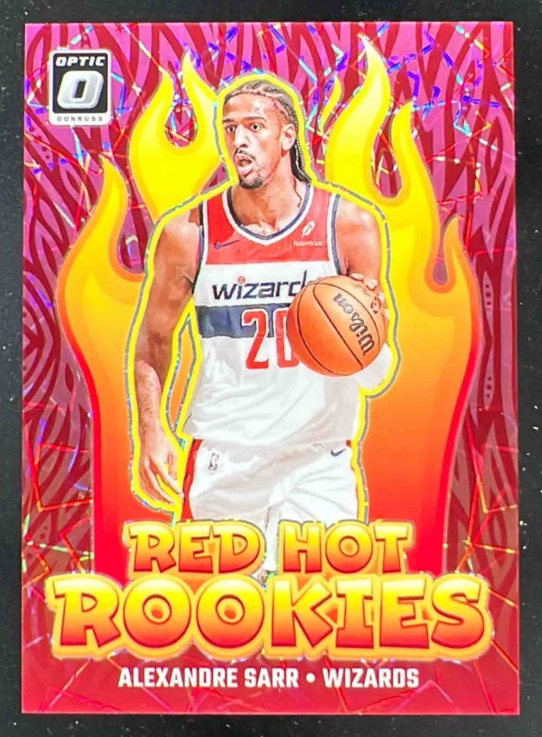 2024-25 Donruss Optic Red Hot Rookies Pink Velocity #2 Alexandre Sarr RC /79