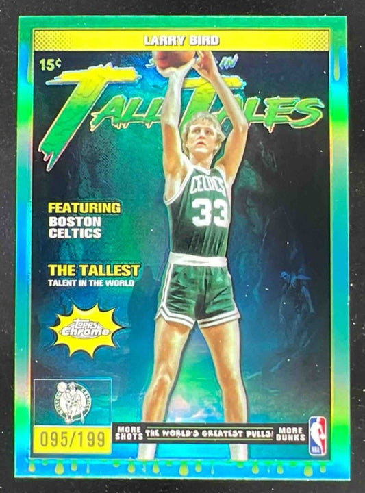 2025-26 Topps Chrome Tall Tales Aqua Refractor #TT-15 Larry Bird /199