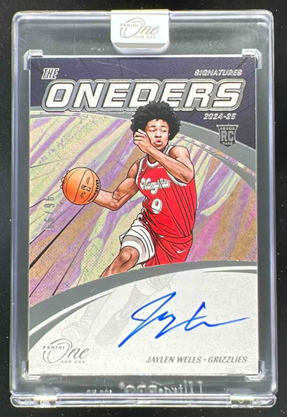 2024-25 Panini One and One The Oneders Signatures #32 Jaylen Wells Auto /99
