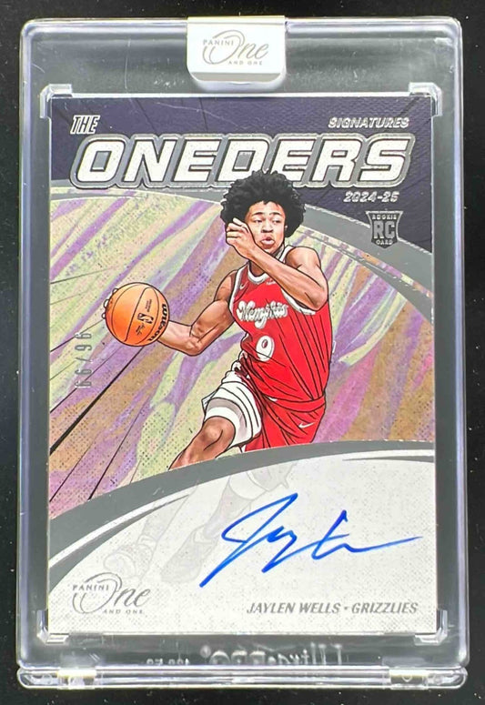 2024-25 Panini One and One The Oneders Signatures #32 Jaylen Wells Auto /99