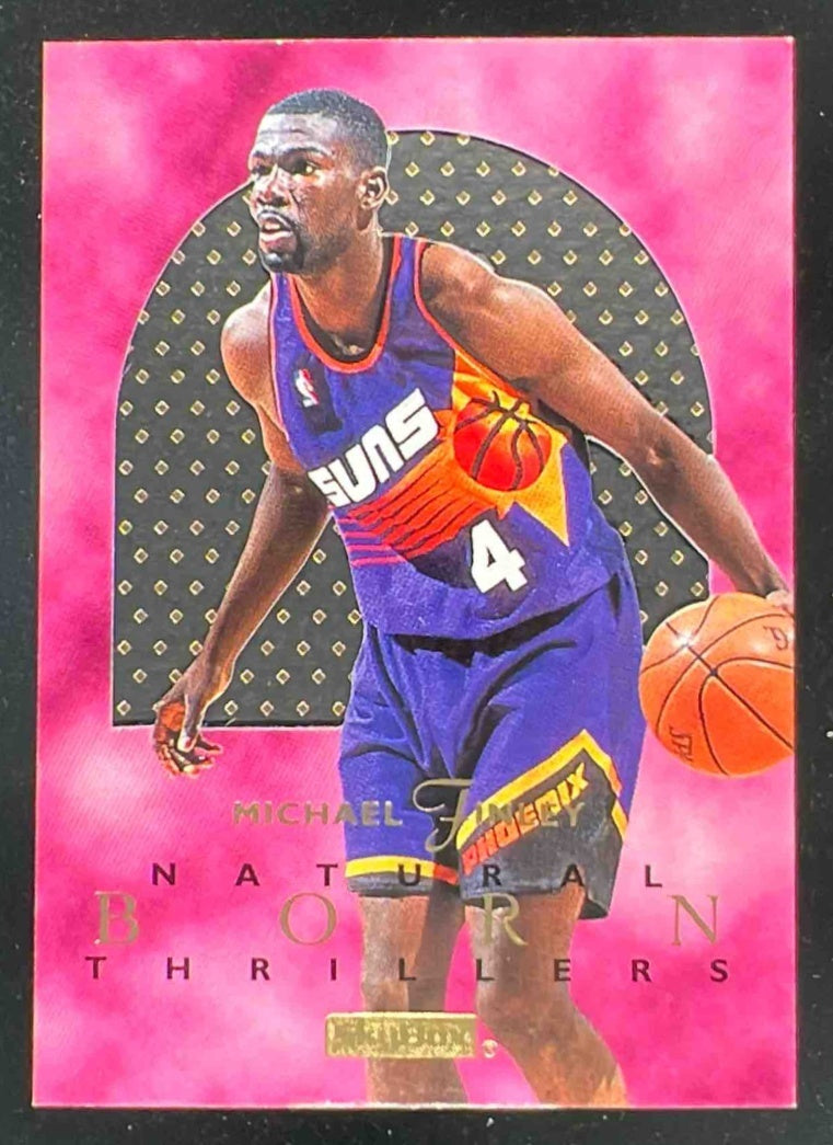 1995-96 Skybox E-XL Natural Born Thrillers #8 Michael Finley RC