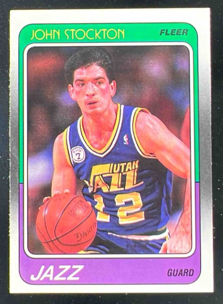 1988-89 Fleer #115 John Stockton RC