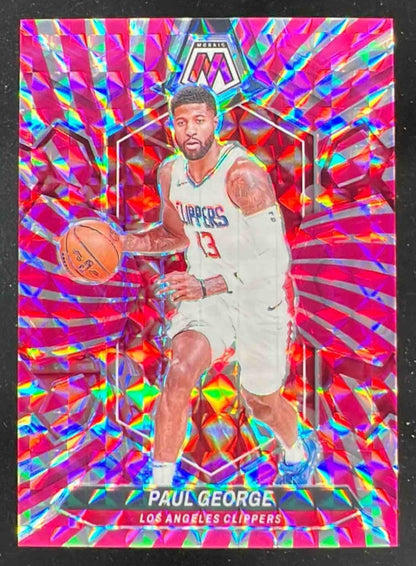 2023-24 Panini Mosaic Pink Swirl FOTL #50 Paul George /18