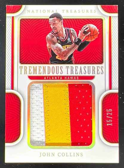 2022 National Treasures Tremendous Treasures Prime #TT-JCL John Collins /25