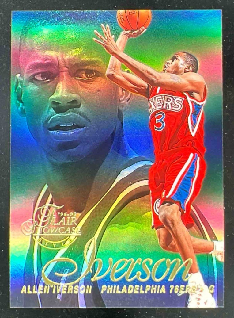 1996-97 Fleer Flair Showcase Flair Showcase Row 2 (Style) #3 Allen Iverson RC