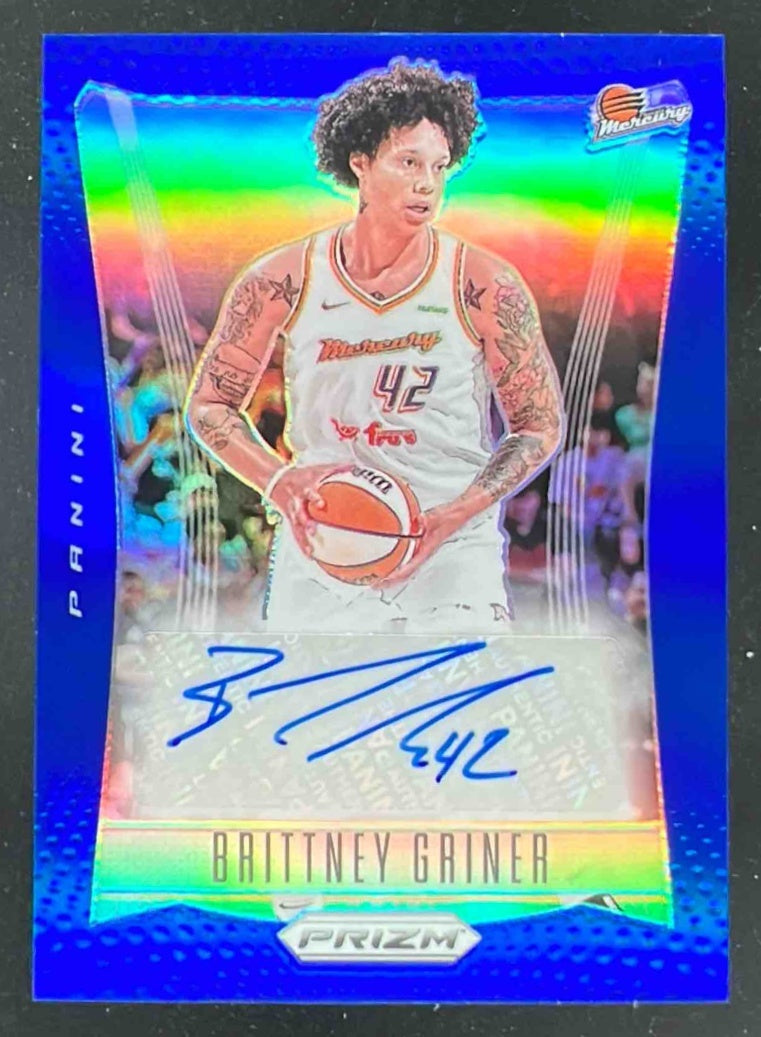 2024 Panini WNBA Prizm Throwback Blue Prizm #TB-BG Brittney Griner Auto /75