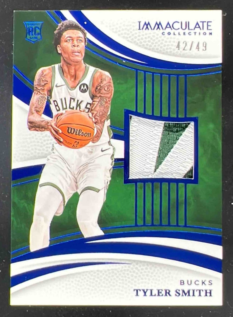2024-25 Panini Immaculate Collection Rookie Patches Blue #152 Tyler Smith RC /49