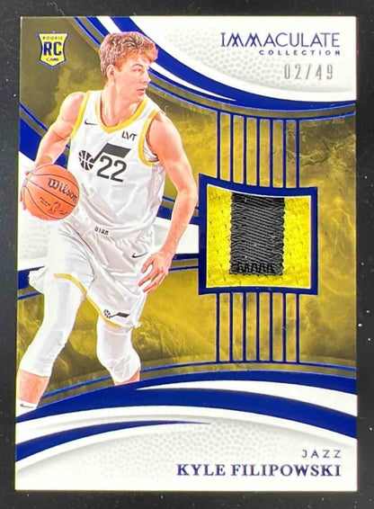 2024-25 Immaculate Collection Rookie Patches Blue #150 Kyle Filipowski RC /49
