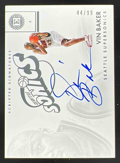 2017-18 Panini Encased Scripted Signatures #SS-VBK Vin Baker Auto /99
