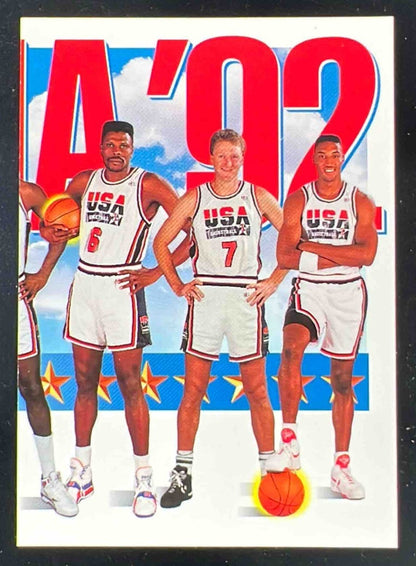 1991-92 Skybox #546 Patrick Ewing Larry Bird Scottie Pippen U