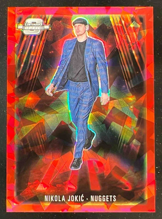 2023-24 Panini Contenders Optic VIP's Red Cracked Ice #8 Nikola Jokic /175