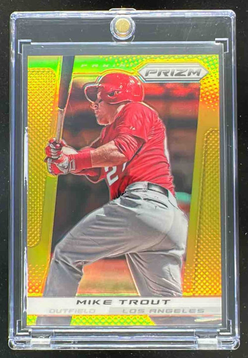 2013 Panini Prizm Prizms Gold #159 Mike Trout /10