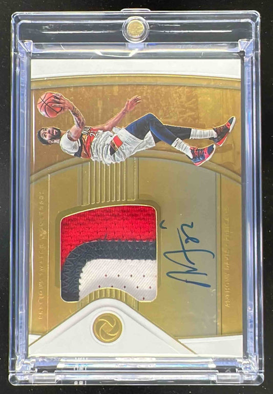 2018-19 Panini Opulence Precious Swatch Gold #PS-ADV Anthony Davis Auto /25