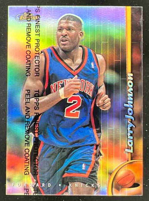1998-99 Topps Finest Refractors #9 Larry Johnson