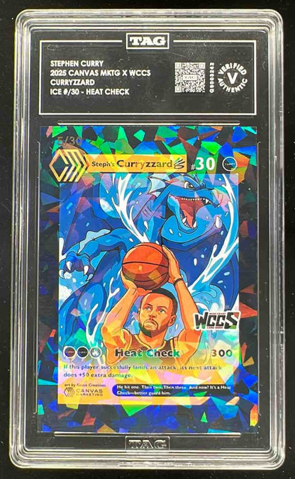2025 Canvas WCCS Curryzzard Ice Heat Check Stephen Curry TAG Authentic
