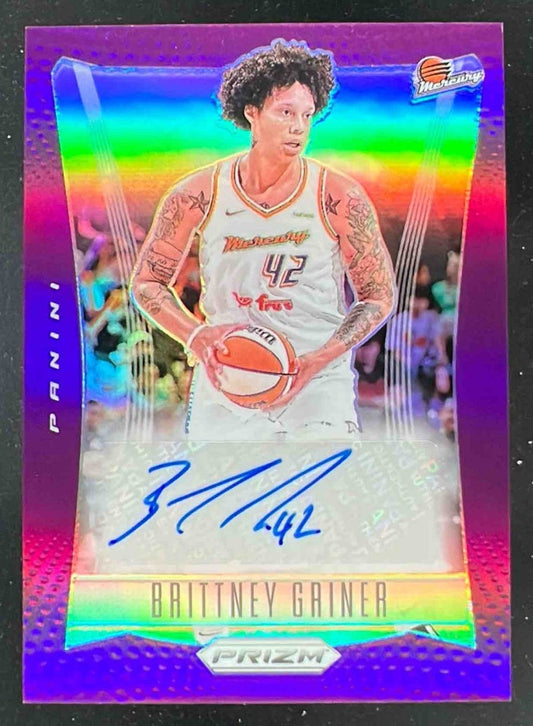 2024 Panini WNBA Prizm Throwback Purple Prizm #TB-BG Brittney Griner Auto /49
